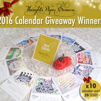 2016 Calendar Giveaway Winners (1st Draw)